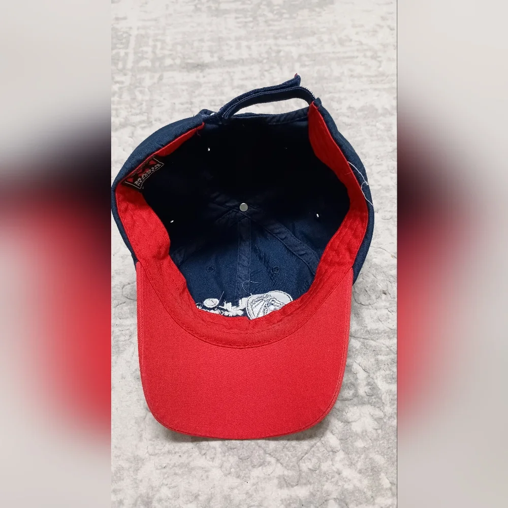 LiLo Collections Navy Red Equestrian Cotton Ball cap